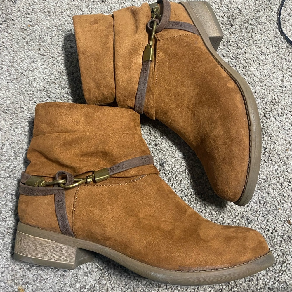 Tan ankle boots